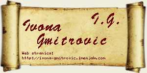 Ivona Gmitrović vizit kartica